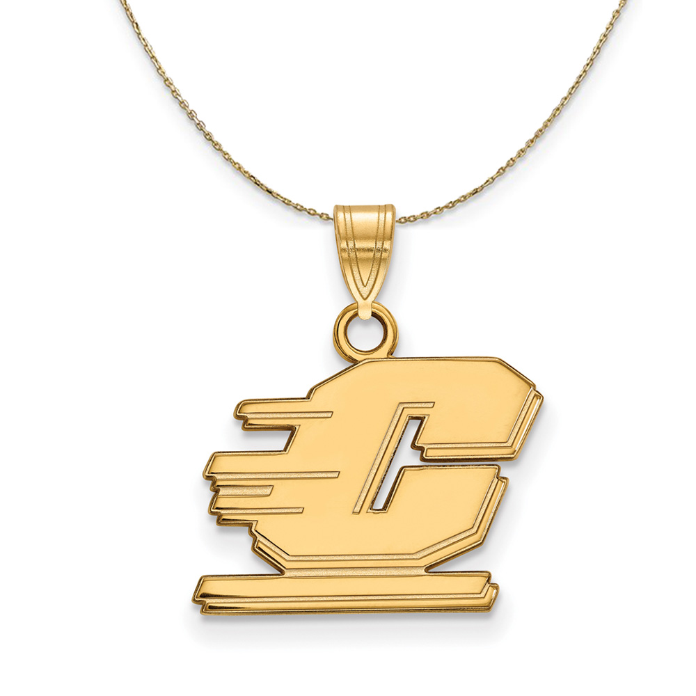 14k Yellow Gold Central Michigan U Necklace