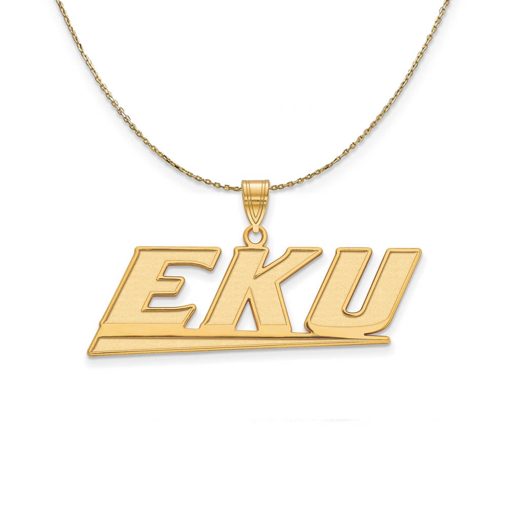 14k Yellow Gold Eastern Kentucky U Necklace