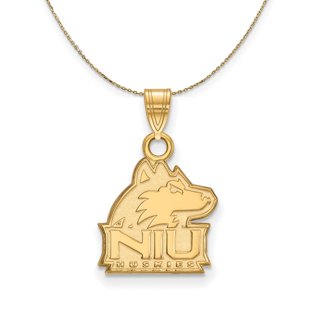 14k Yellow Gold Northern Illinois U. Logo Necklace