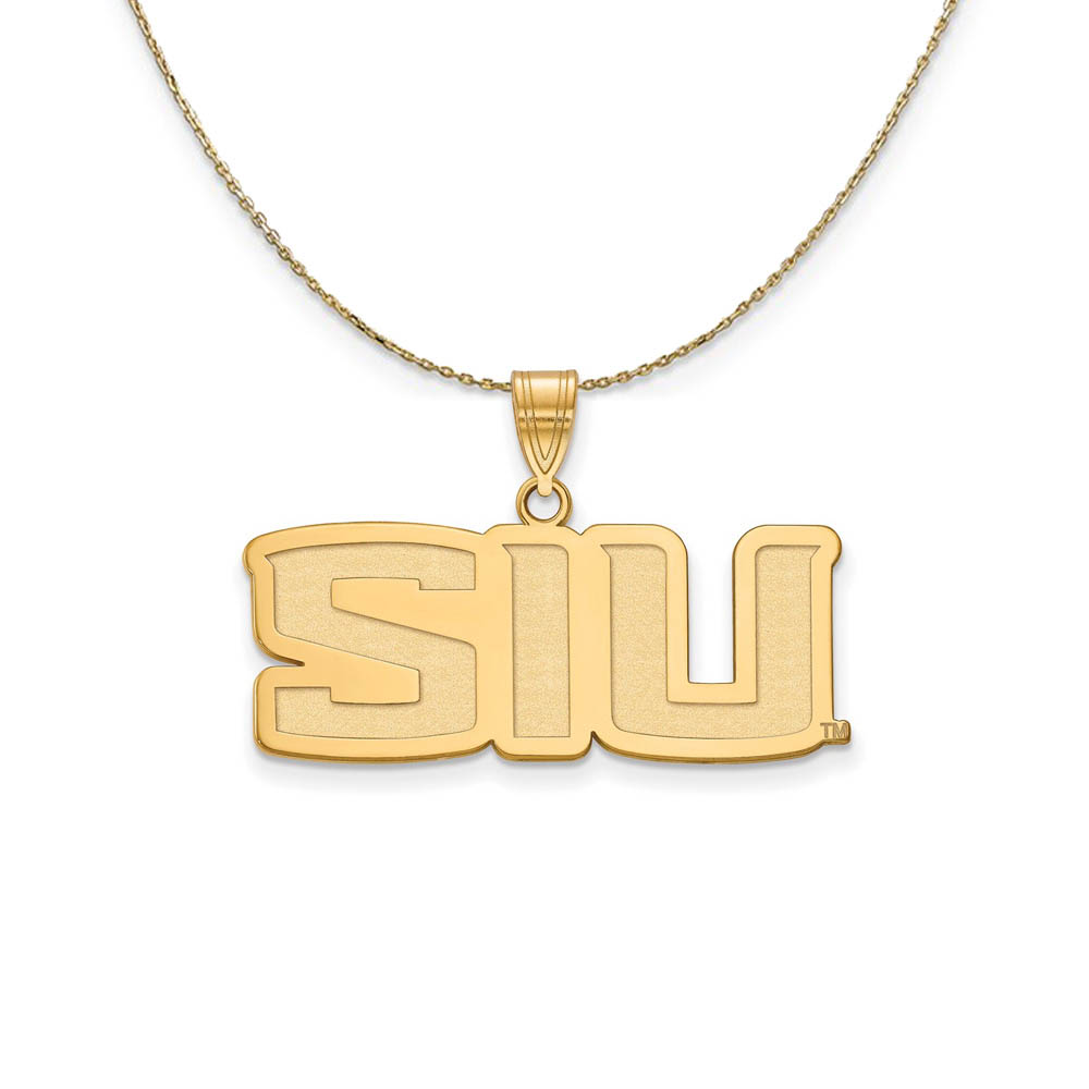 14k Yellow Gold Southern Illinois U. 'SIU' Necklace