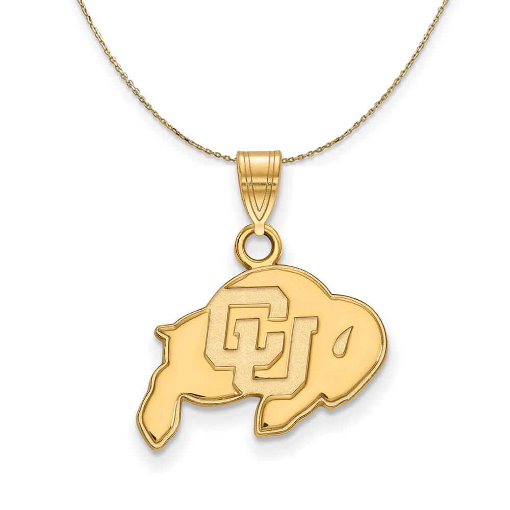 14k Yellow Gold U of Colorado Logo Necklace