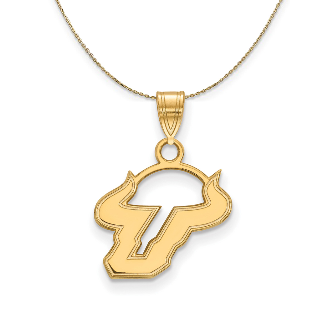 14k Yellow Gold South Florida Logo Necklace