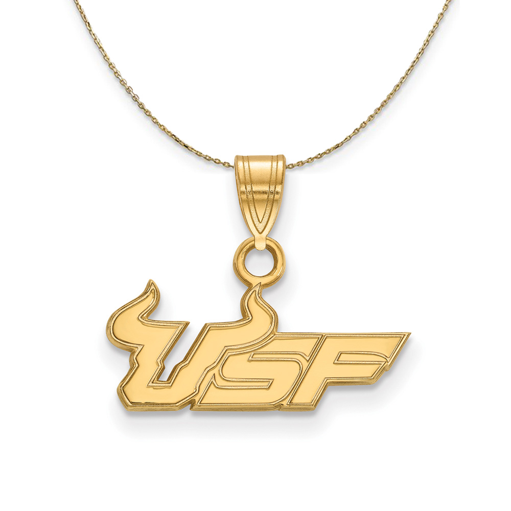 14k Yellow Gold South Florida 'USF' Necklace