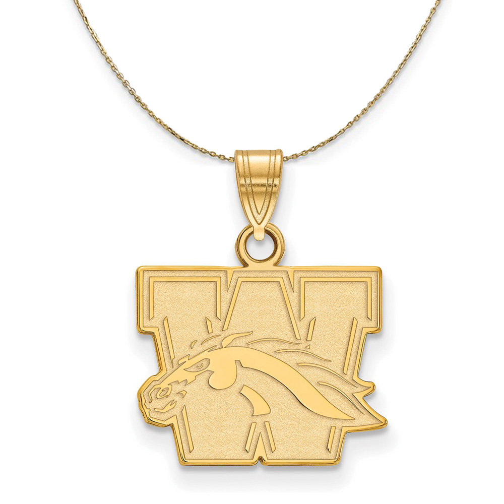 14k Yellow Gold Western Michigan U. Sm Logo Necklace