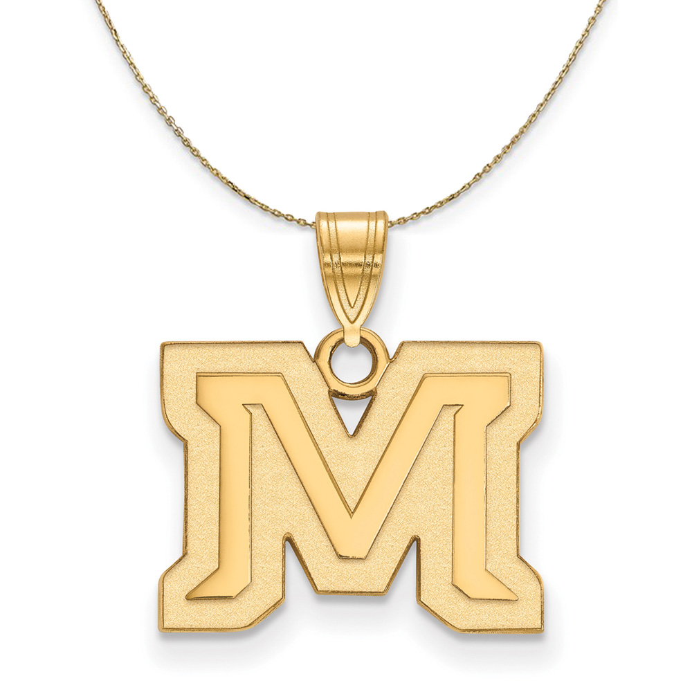 14k Yellow Gold Montana State Necklace