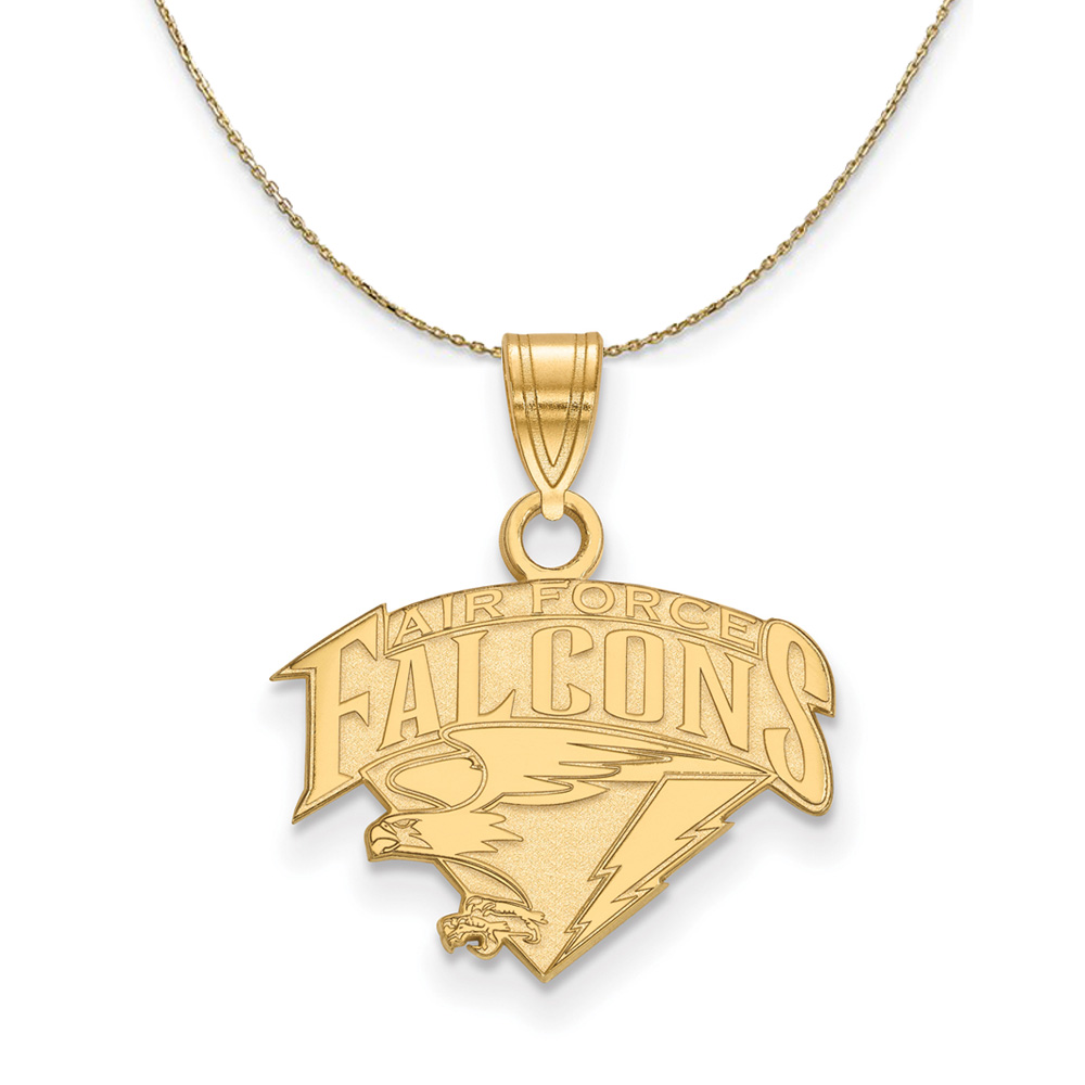 14k Yellow Gold Air Force Academy Logo Necklace