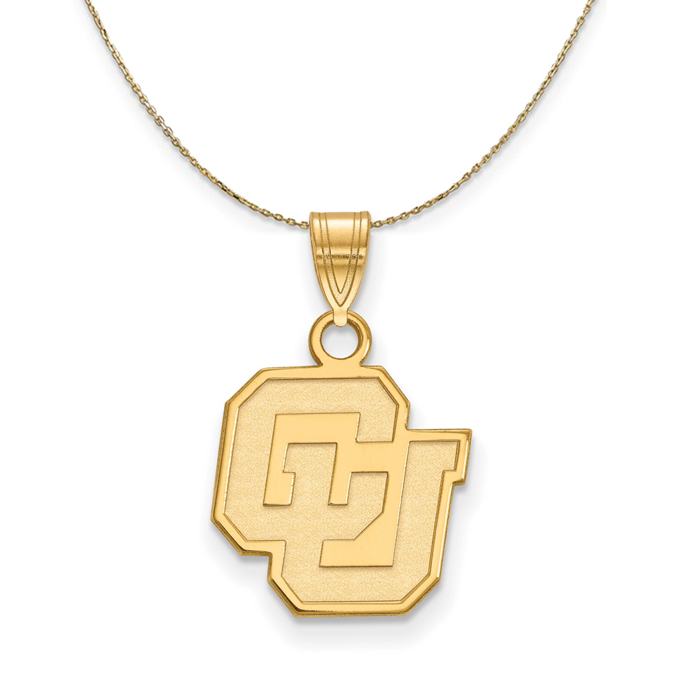 14k Yellow Gold U of Colorado Necklace