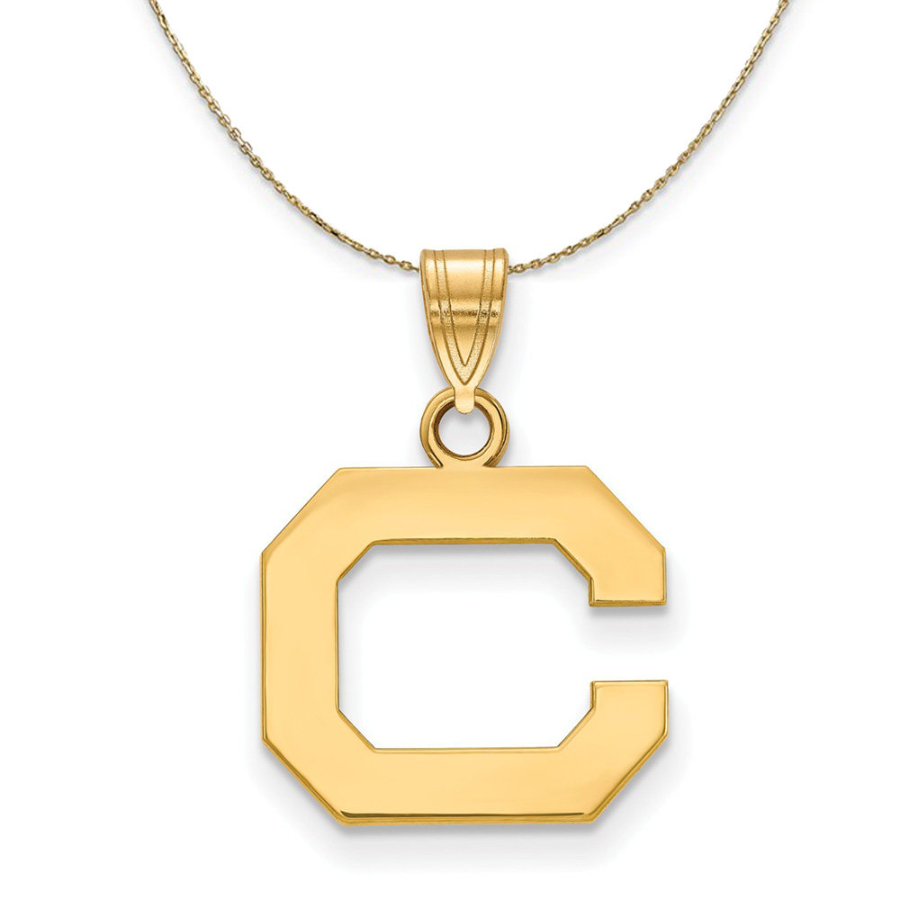 14k Yellow Gold California Berkeley Initial C Necklace