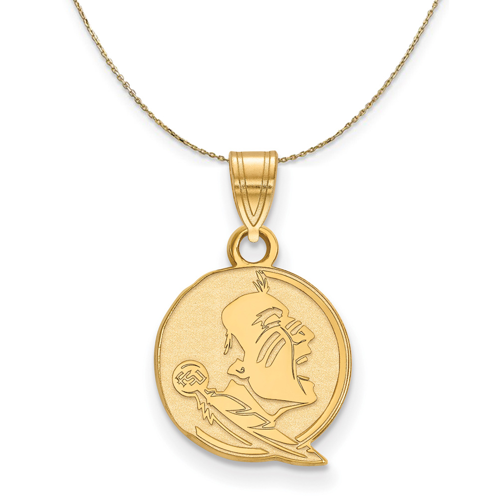 14K Yellow Gold Florida State Logo Necklace