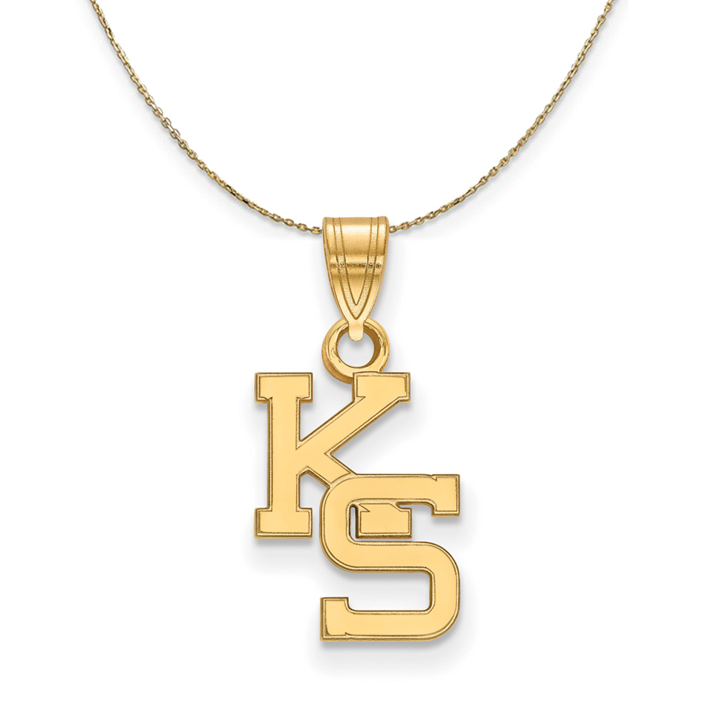 14k Yellow Gold Kansas State Necklace