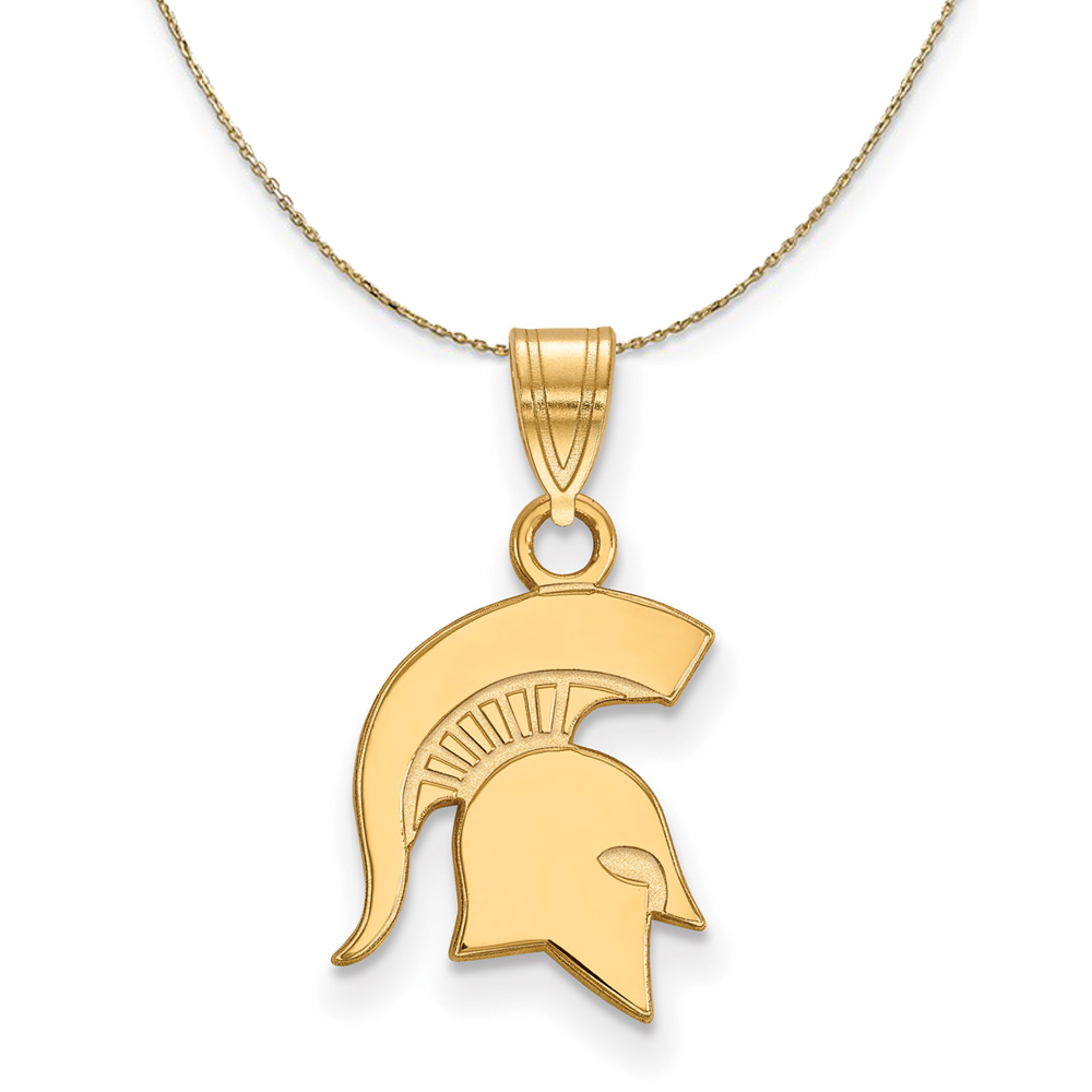 14k Yellow Gold Michigan State Spartans Necklace