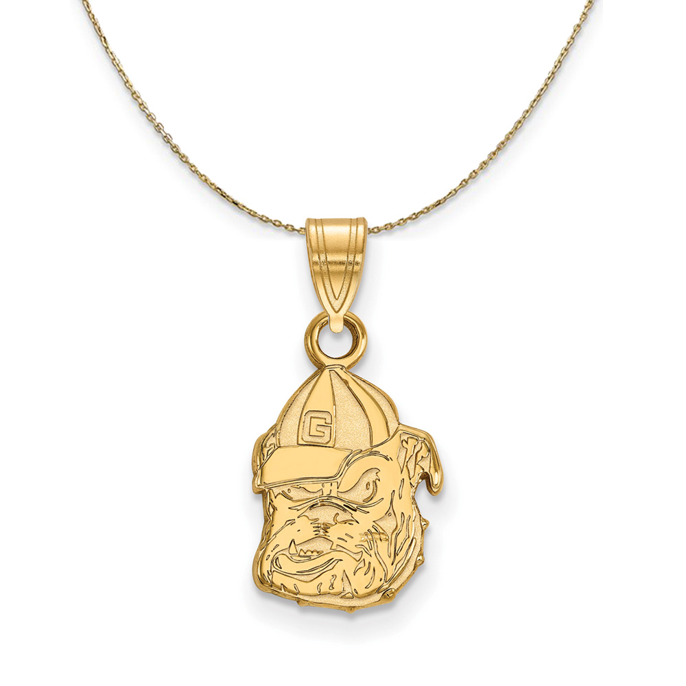 14k Yellow Gold U. of Georgia Mascot Necklace