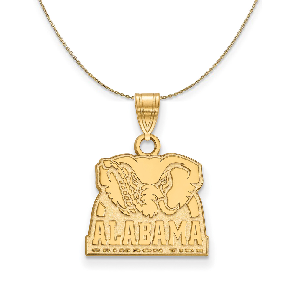 14k Yellow Gold U. of Alabama Logo Necklace