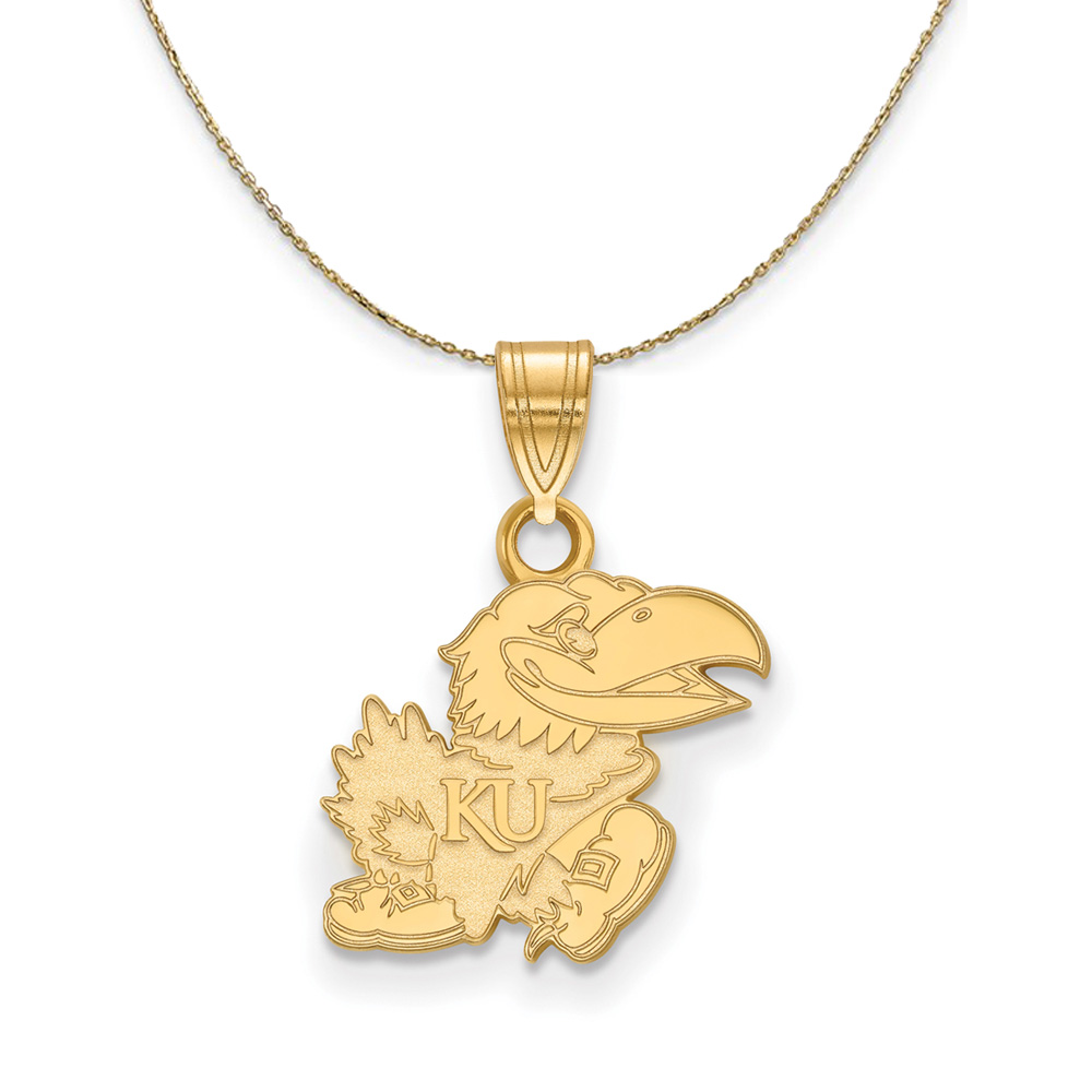 14k Yellow Gold U. of Kansas Necklace