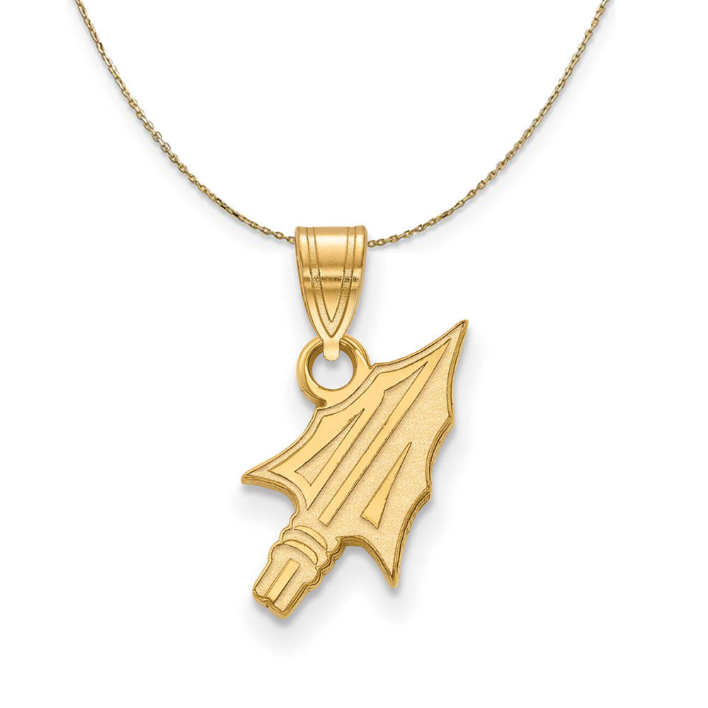 14k Yellow Gold Florida State Arrowhead Necklace