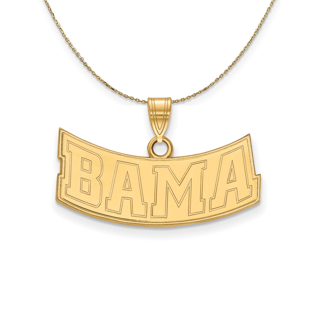 14k Yellow Gold U. of Alabama 'BAMA' Necklace