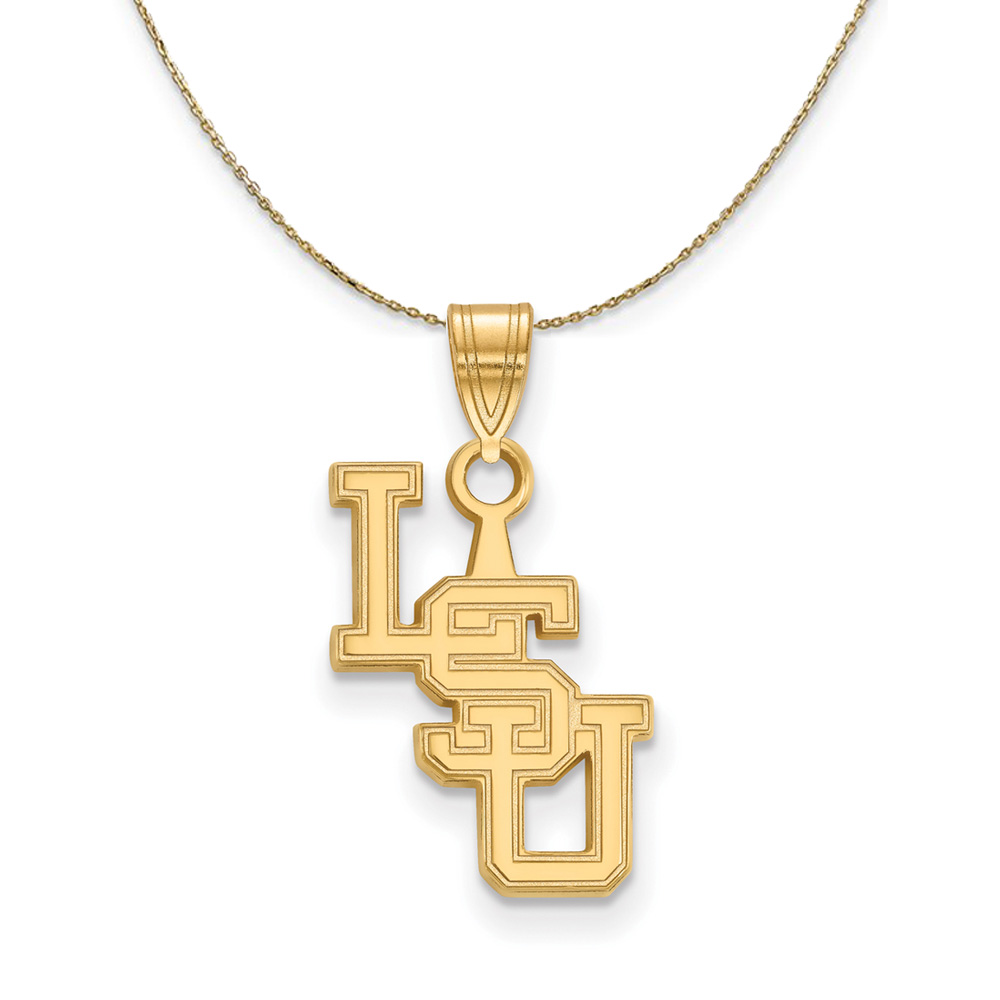 14k Yellow Gold Louisiana State Necklace