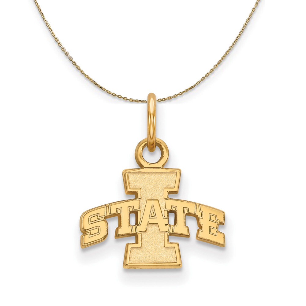 14k Yellow Gold Iowa State X-Small Necklace