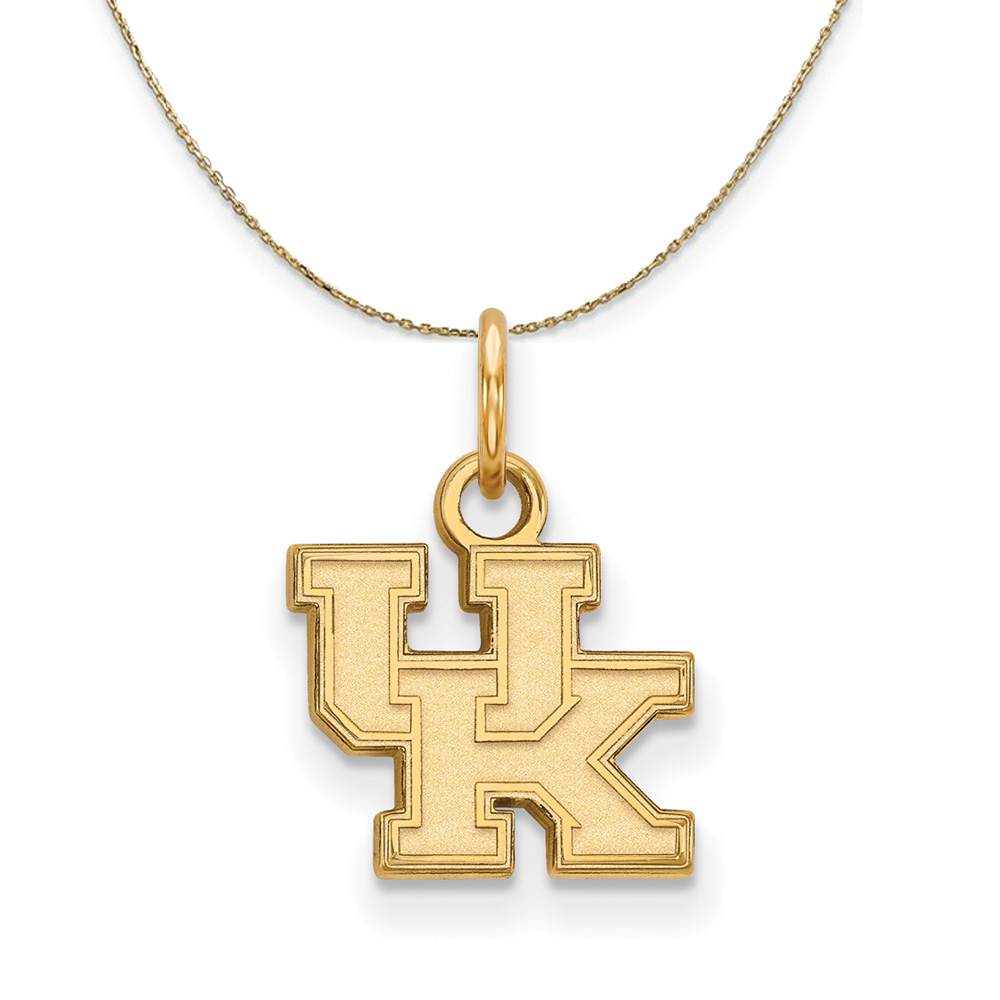 14k Yellow Gold U. of Kentucky X-Small 'UK' Necklace
