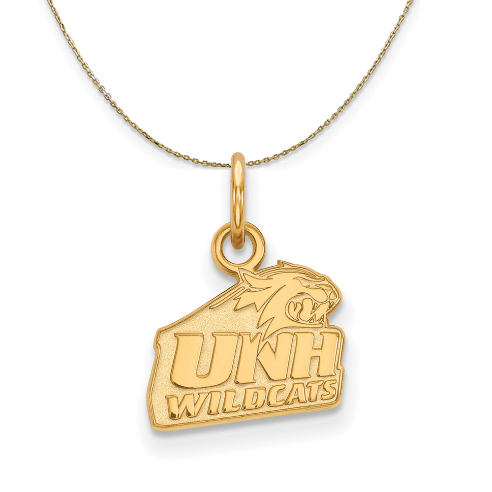 14k Yellow Gold U. of New Hampshire X-Small Logo Necklace