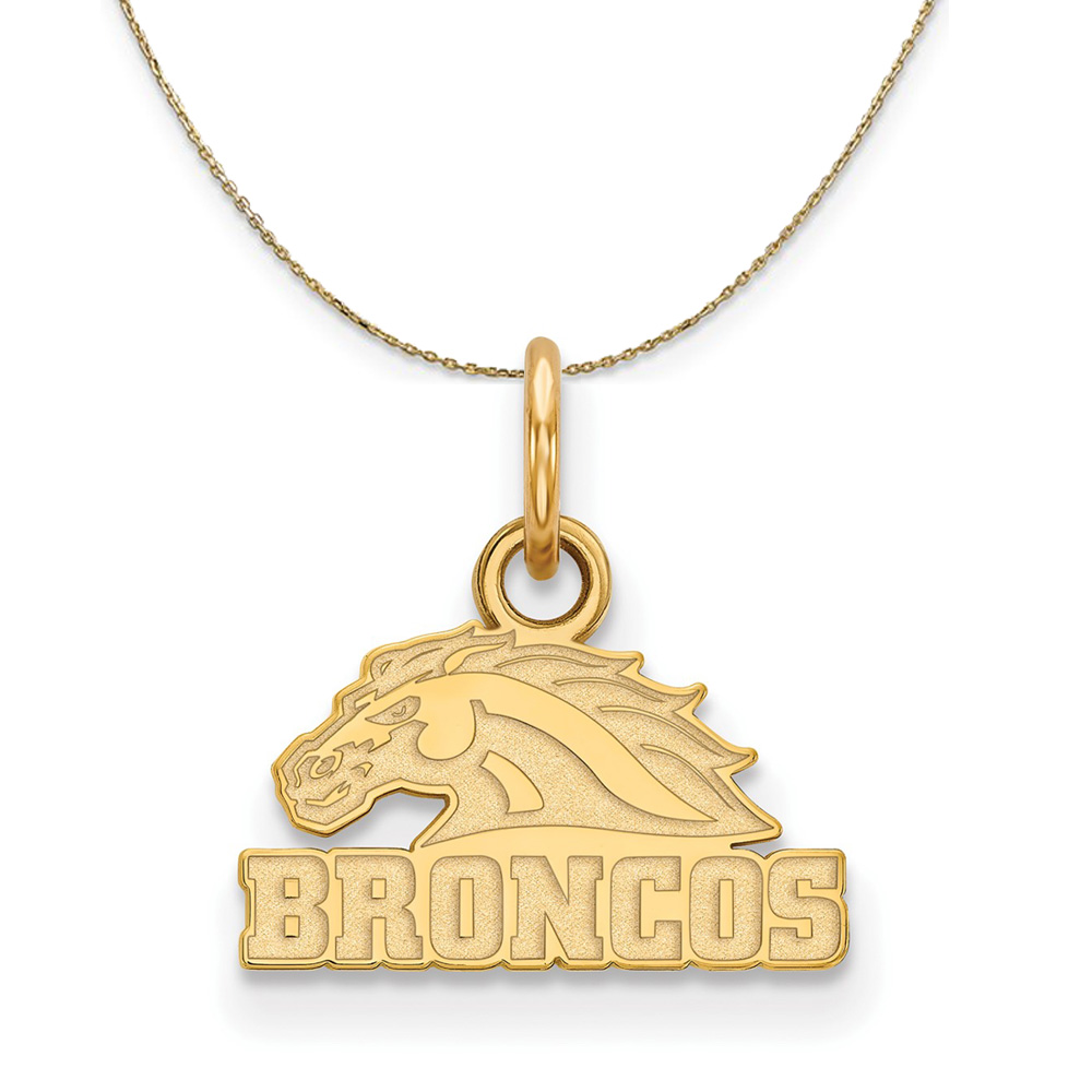14k Yellow Gold Western Michigan U. X-Sm Mascot Necklace