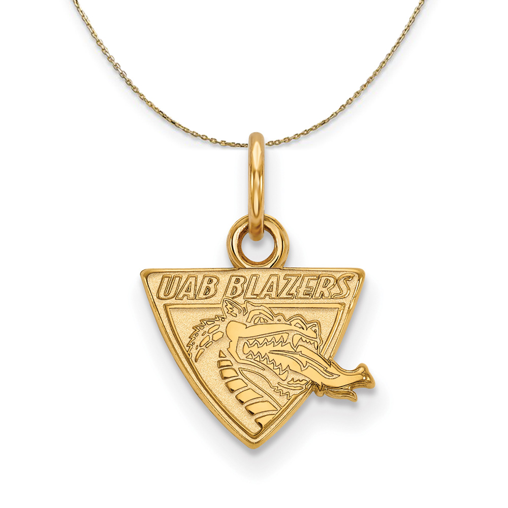 14k Yellow Gold U of Alabama Birmingham (Tiny) Necklace