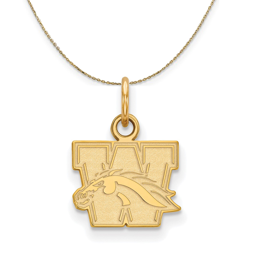 14k Yellow Gold Western Michigan U. X-Small Necklace