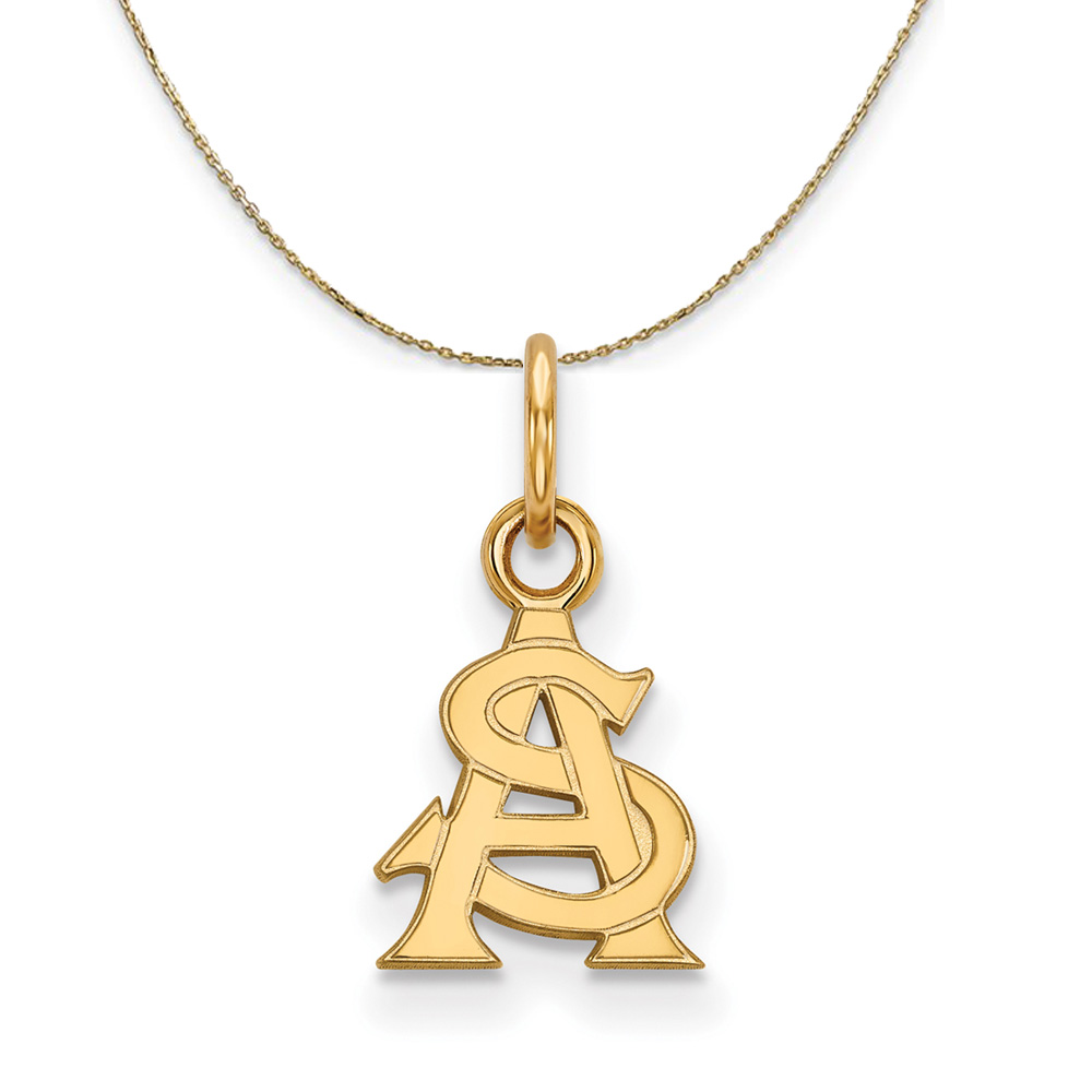 14k Yellow Gold Arizona State X-Small Necklace