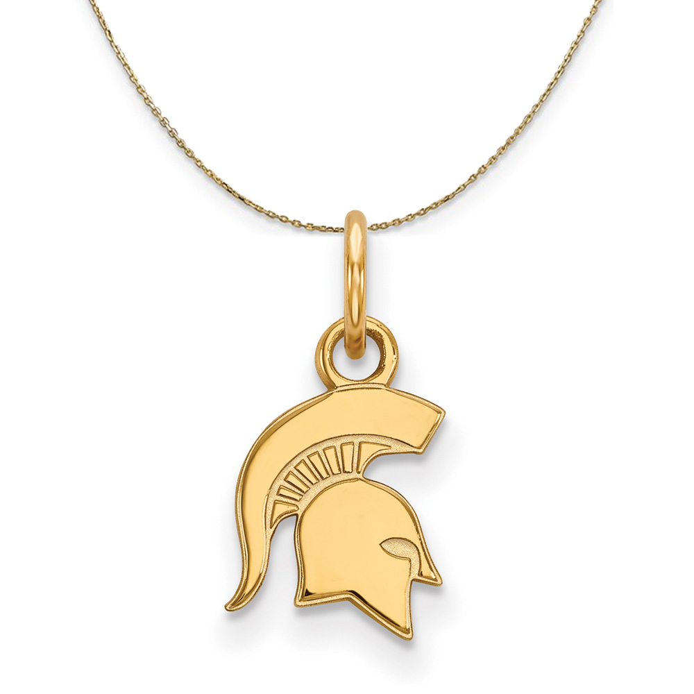 14k Yellow Gold Michigan State (Tiny) Necklace