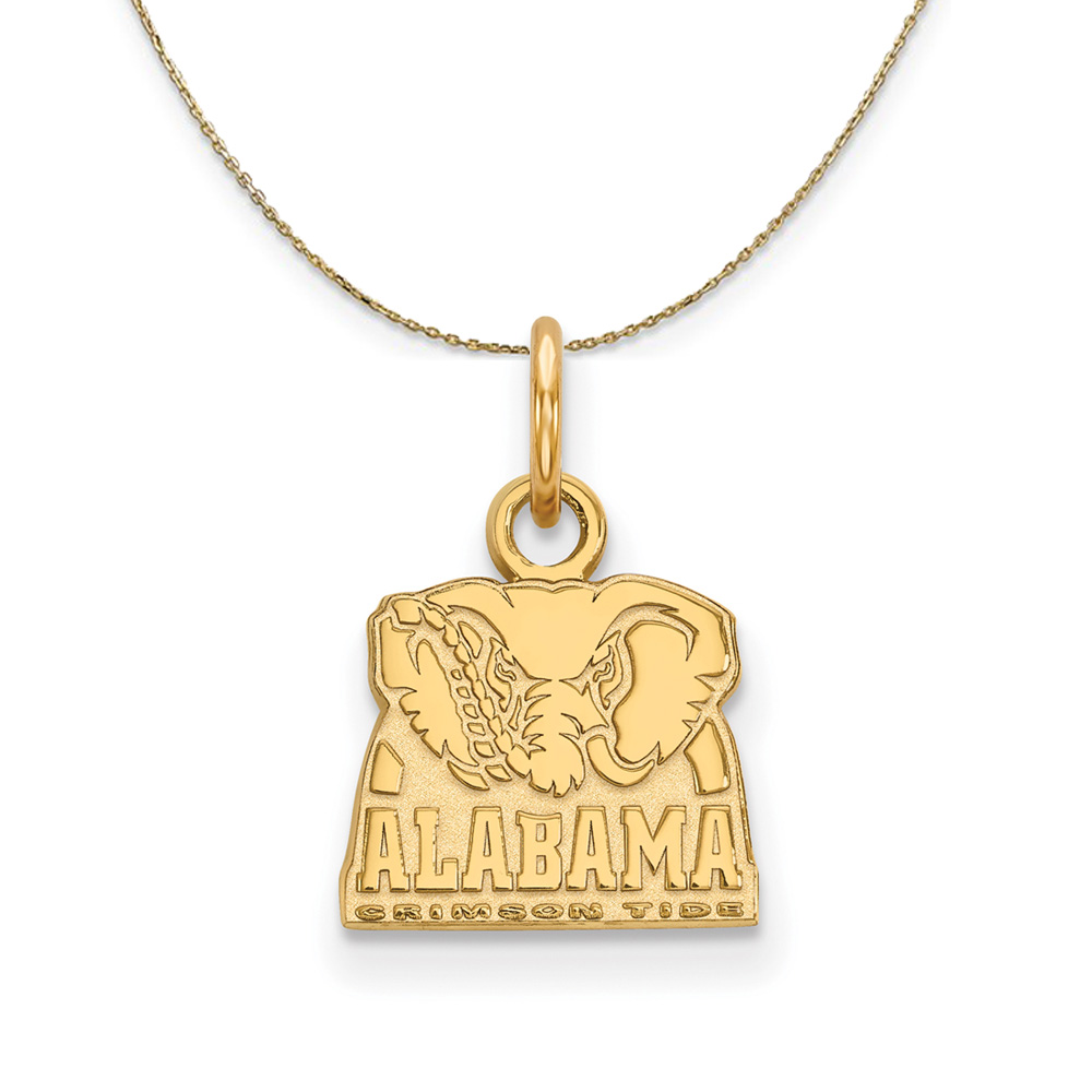 14k Yellow Gold U. of Alabama (Tiny) Necklace