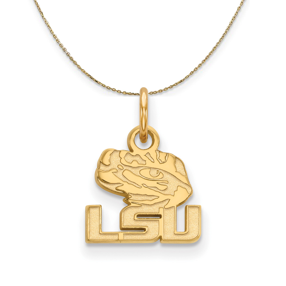 14k Yellow Gold Louisiana State X-Small Necklace