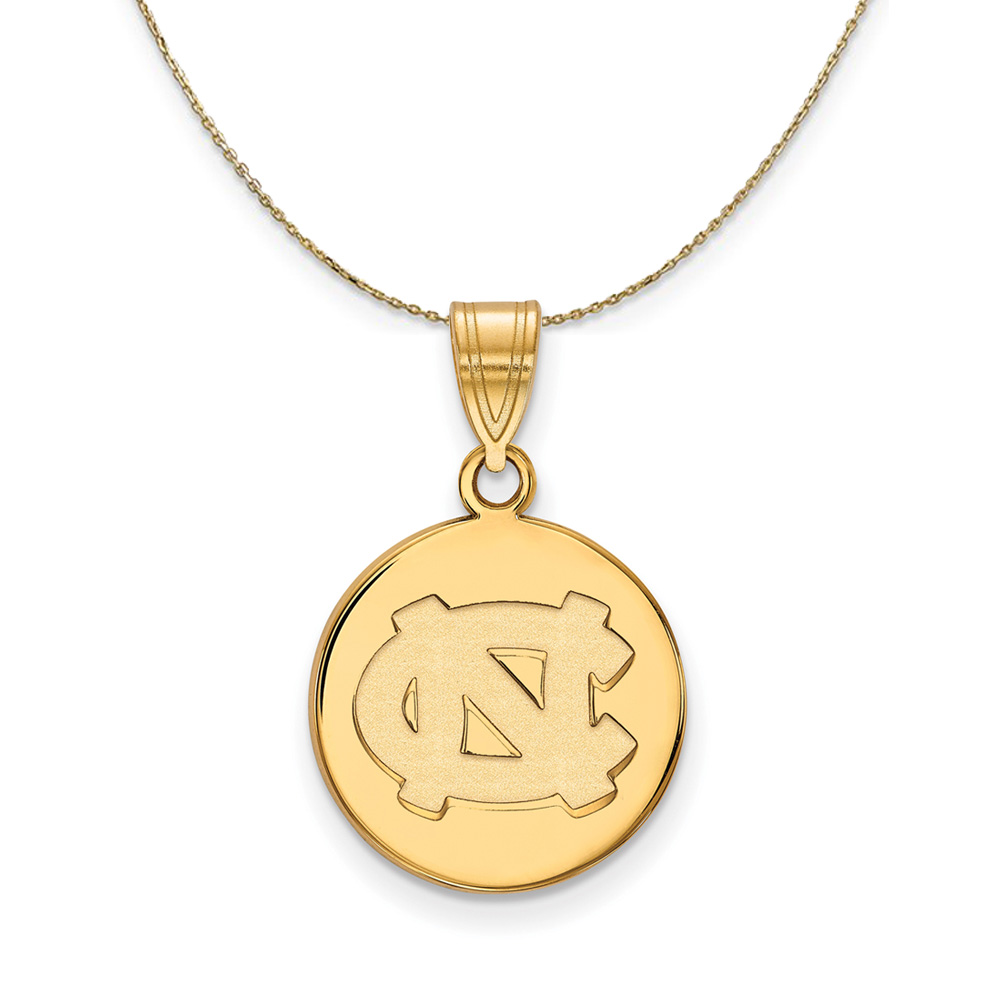 14k Yellow Gold North Carolina Disc Necklace