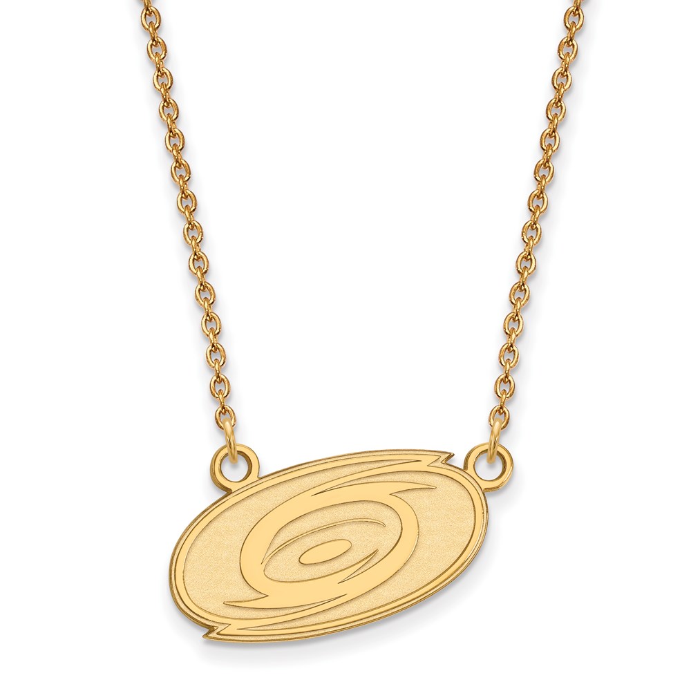 10k Yellow Gold NHL Carolina Hurricanes Necklace, 18 Inch