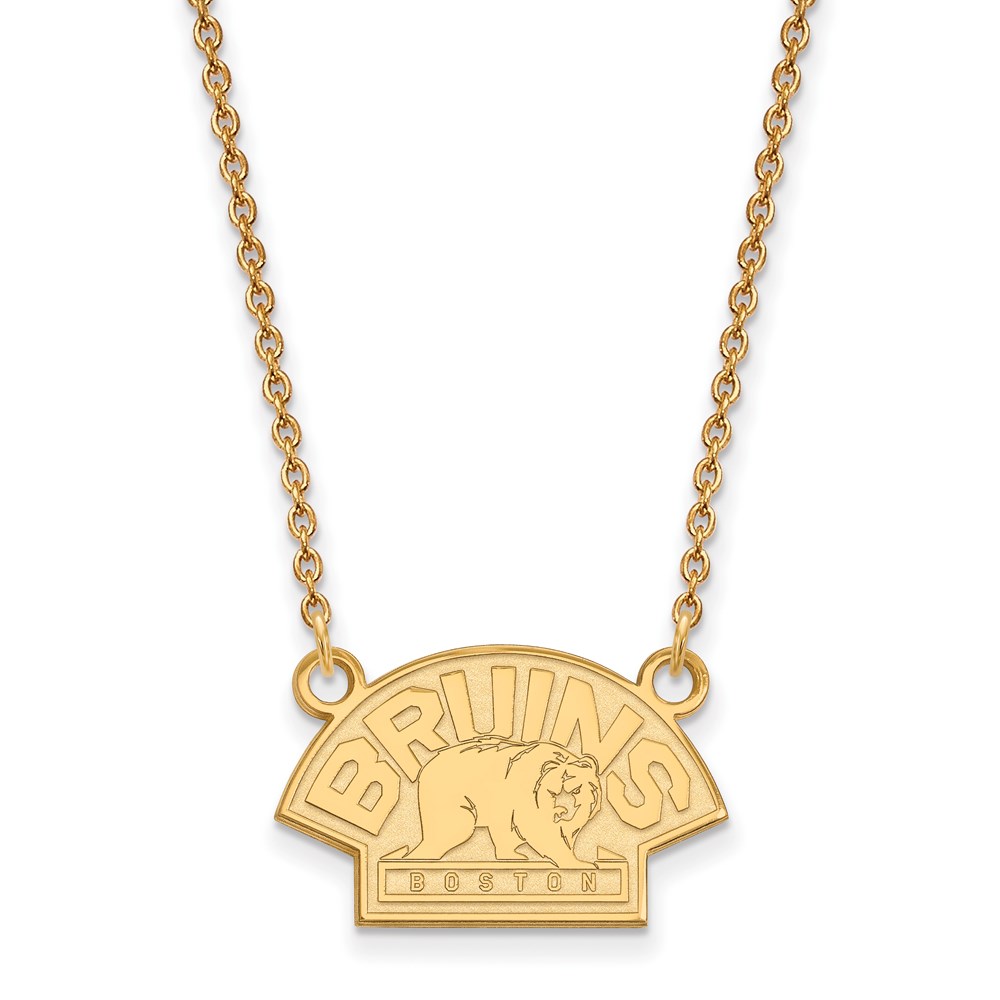 10k Yellow Gold NHL Boston Bruins SM Necklace