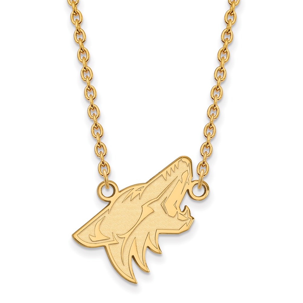 10k Yellow Gold NHL Arizona Coyotes Necklace, 18 Inch