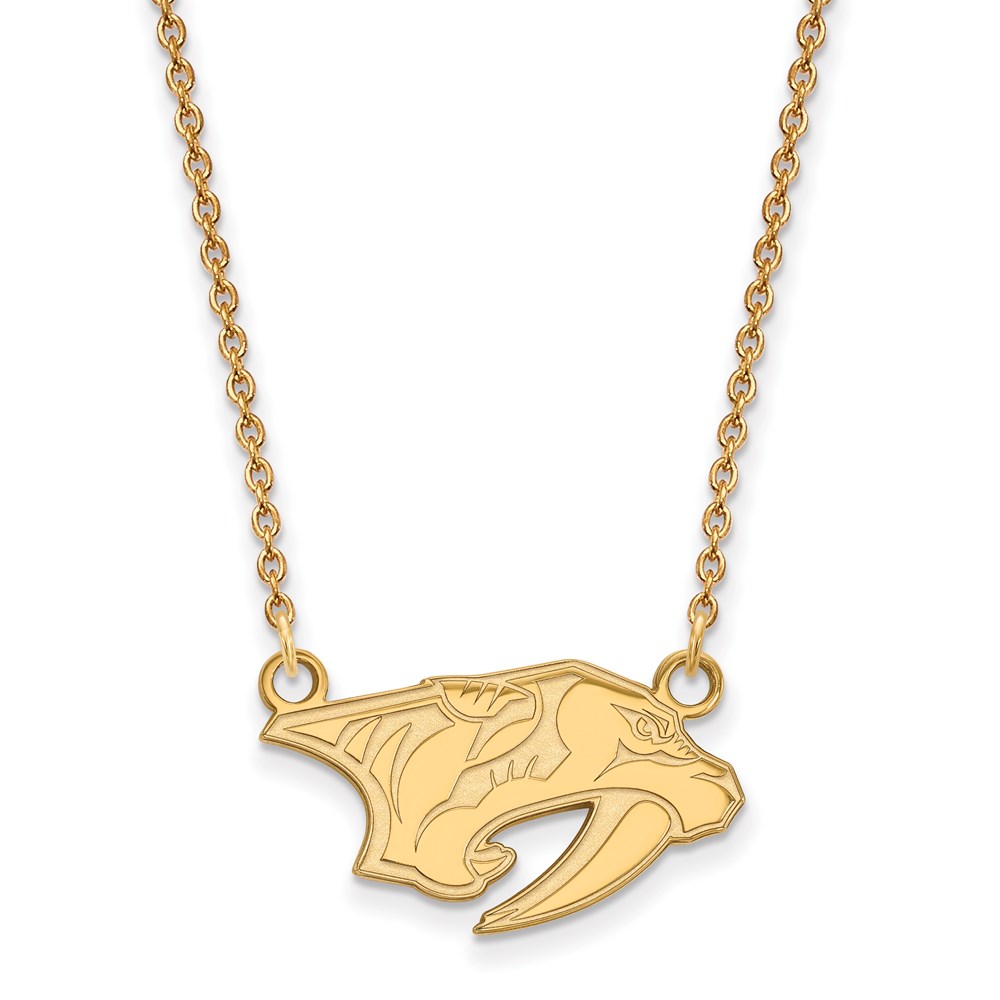 14k Yellow Gold NHL Nashville Predators Necklace, 18 Inch