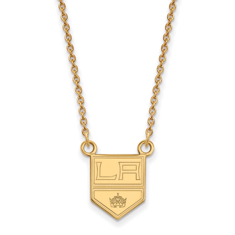 14k Yellow Gold NHL Los Angeles Kings Necklace, 18 Inch