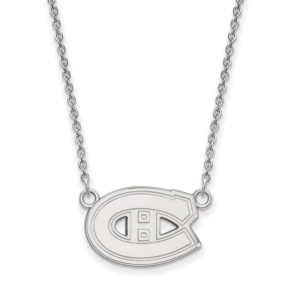 Sterling Silver NHL Montreal Canadiens Necklace, 18 In