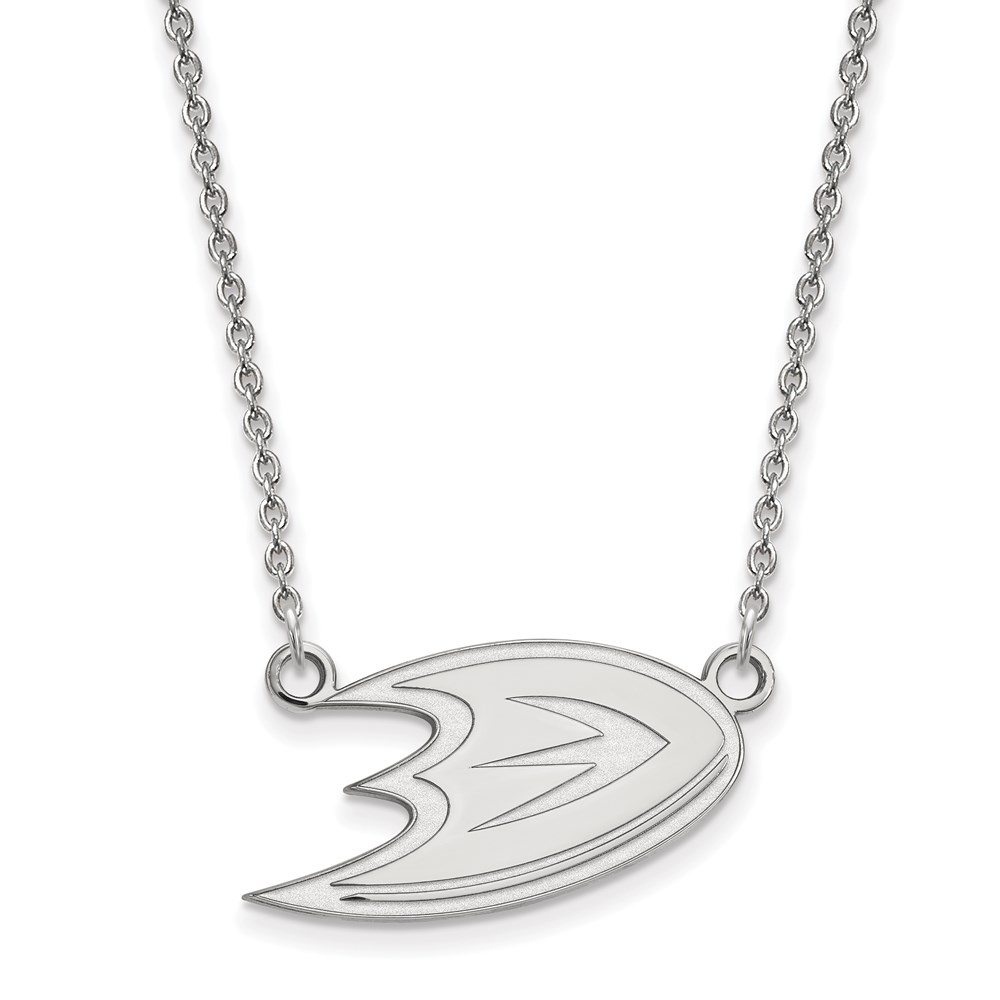 Sterling Silver NHL Anaheim Ducks Necklace, 18 Inch