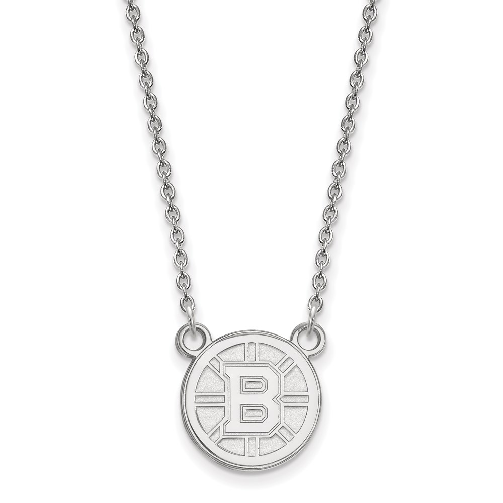 Sterling Silver NHL Boston Bruins Necklace, 18 Inch