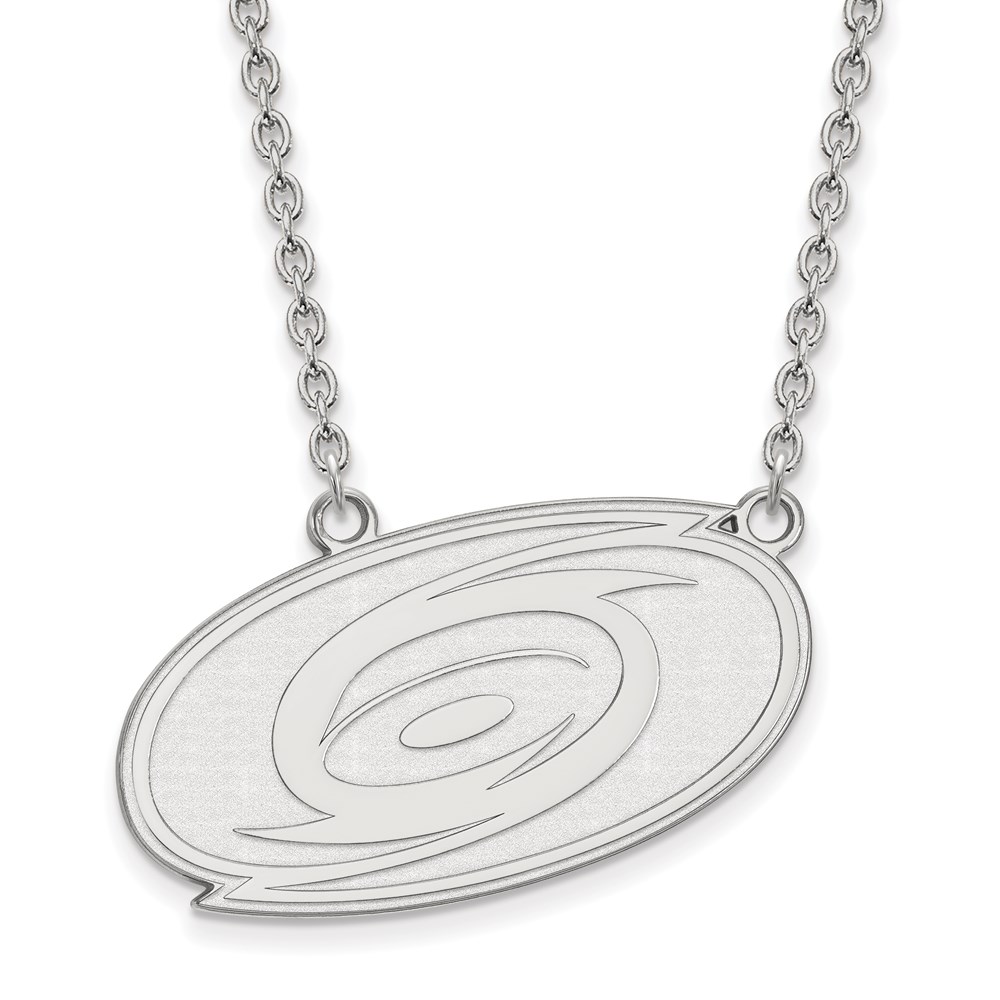 Sterling Silver NHL Carolina Hurricanes Necklace, 18 Inch
