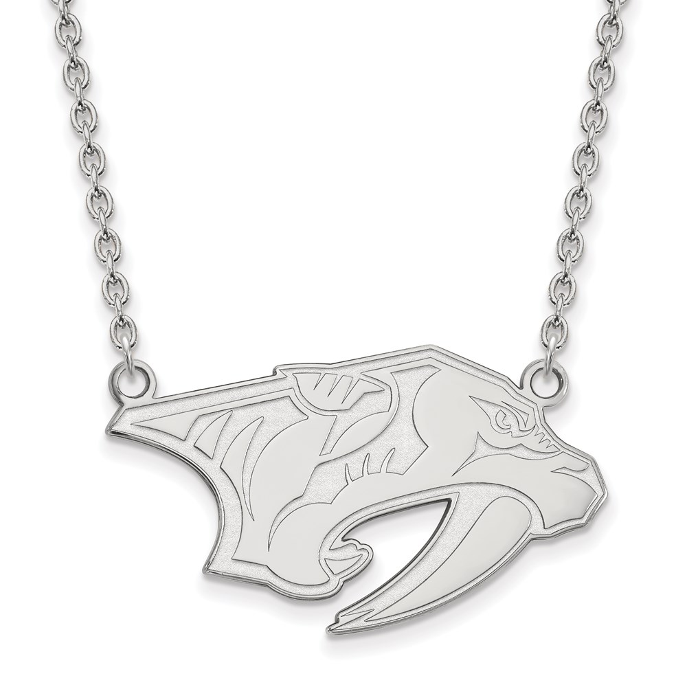 Sterling Silver NHL Nashville Predators Necklace, 18 Inch