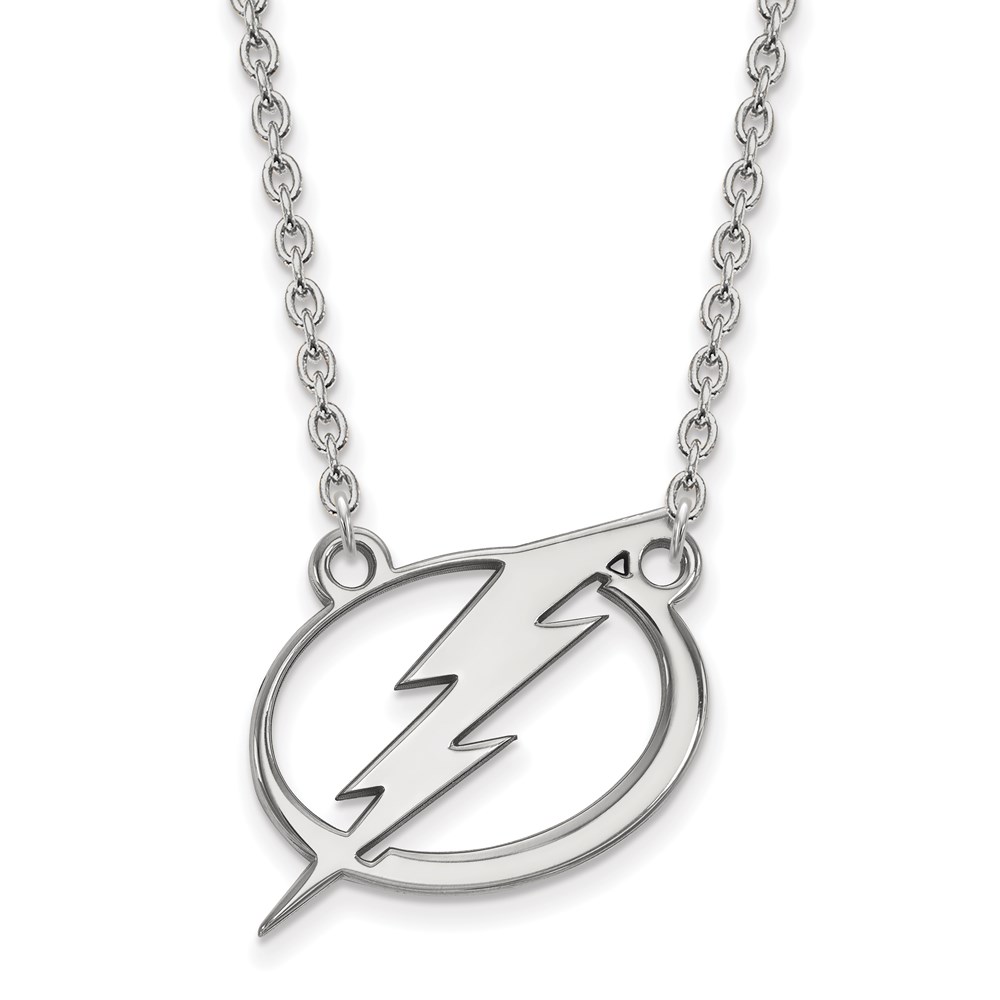 Sterling Silver NHL Tampa Bay Lightning Necklace, 18 Inch