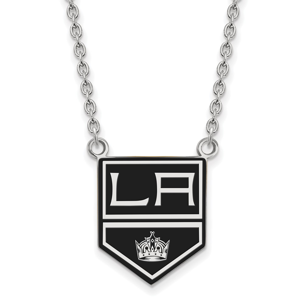Sterling Silver NHL LA Kings LG Enamel Necklace