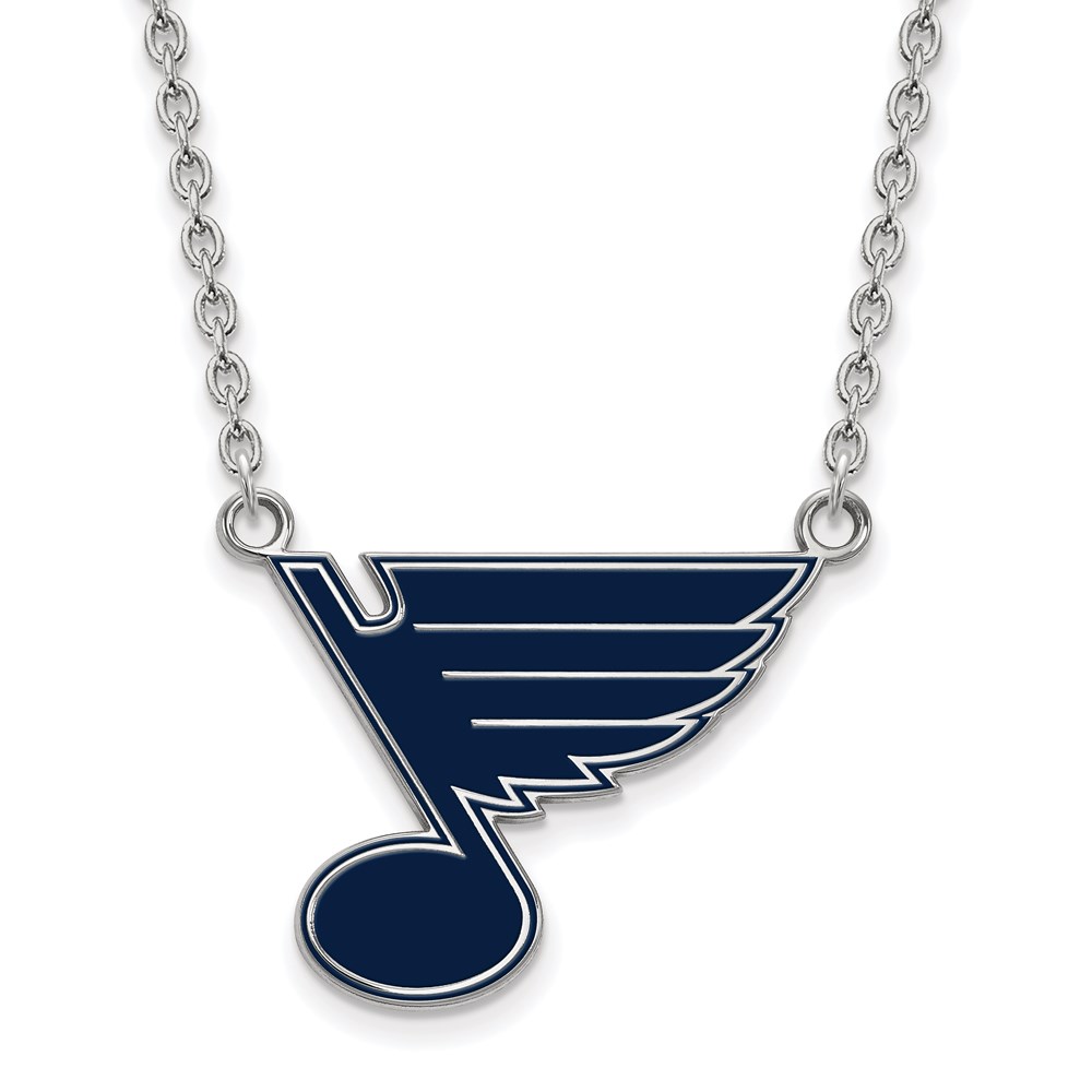 Sterling Silver NHL St. Louis Blues LG Enamel Necklace