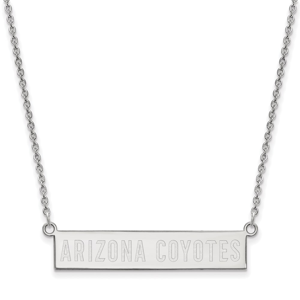 Sterling Silver NHL Arizona Coyotes SM Bar Necklace, 18 In