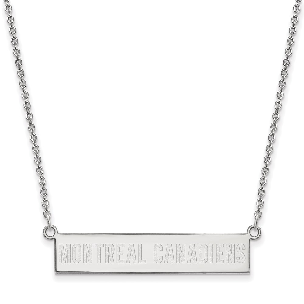 Sterling Silver NHL Montreal Canadiens SM Bar Necklace