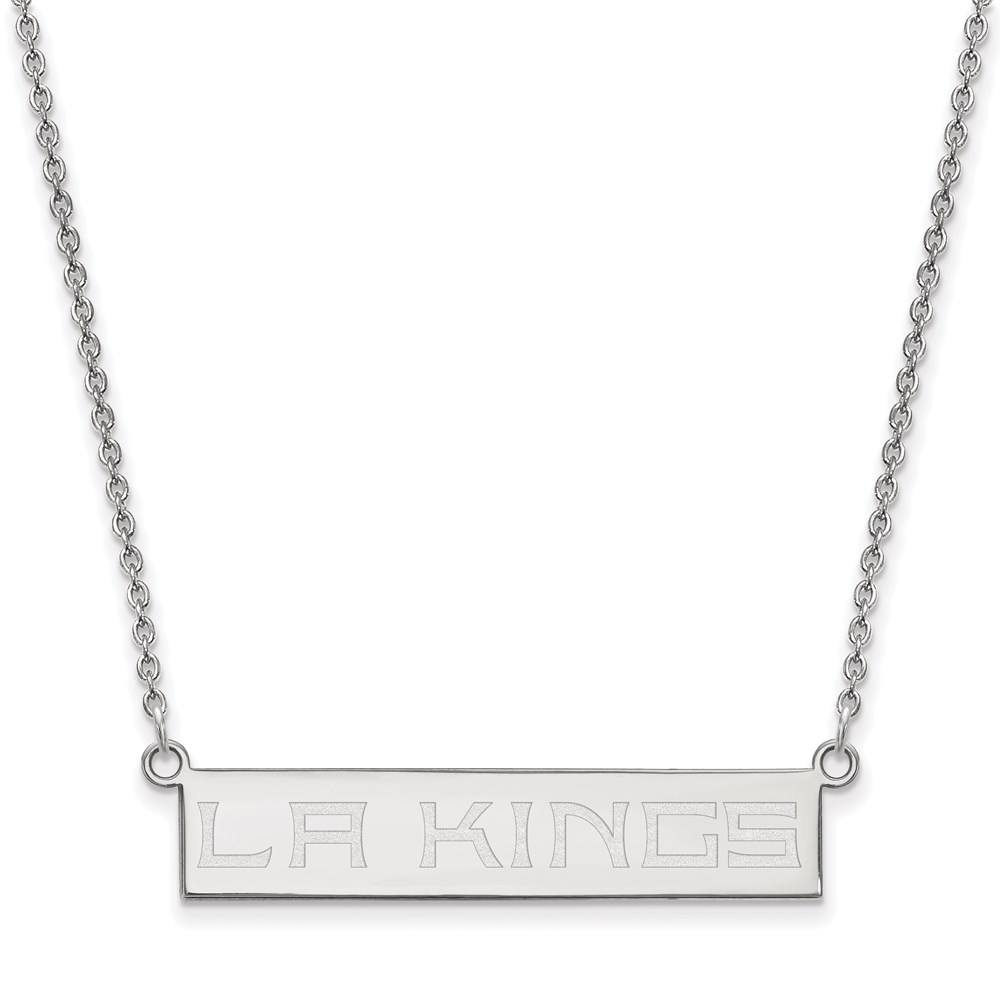 Sterling Silver NHL Los Angeles Kings Bar Necklace, 18 In