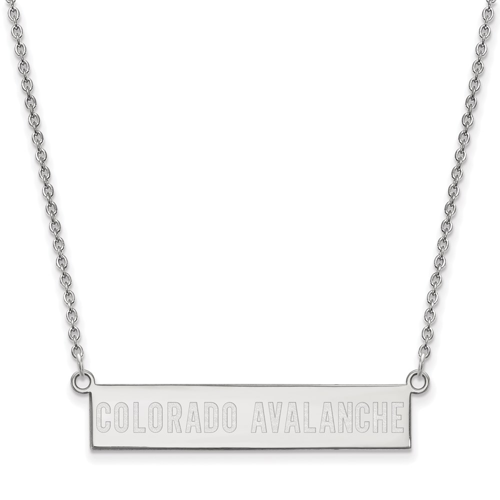 Sterling Silver NHL Colorado Avalanche SM Bar Necklace