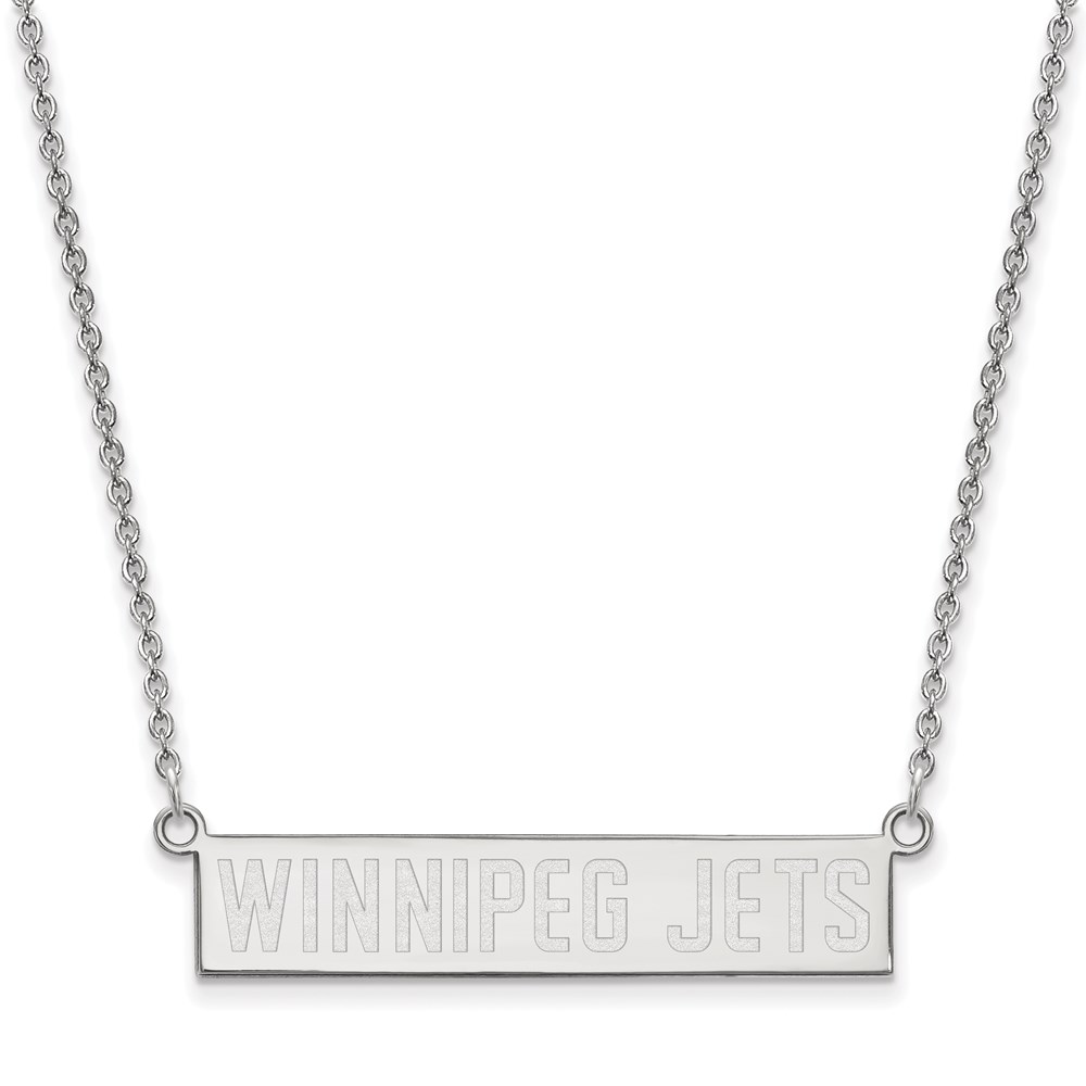 Sterling Silver NHL Winnipeg Jets Bar Necklace, 18 In